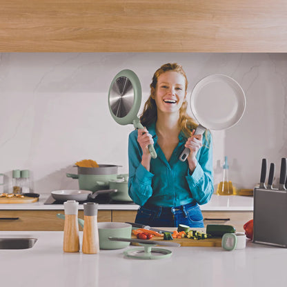 BergHOFF Balance Non-stick Ceramic Omelet/Pancake pan , Aluminum, Sage