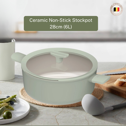 BergHOFF Non-stick Ceramic Stockpot With Glass Lid