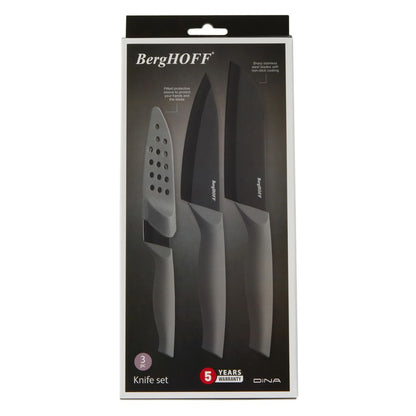 BergHOFF DiNA Vector Nonstick Stainless Steel 3Pc Knife Set