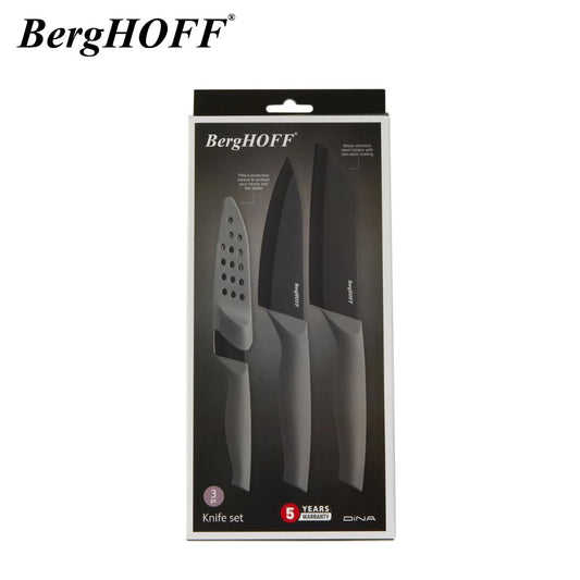BergHOFF DiNA Vector Nonstick Stainless Steel 3Pc Knife Set