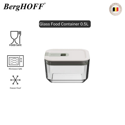 BergHOFF Leo Balance Perfect Seal Glass Food Container 0.5L/1.1L