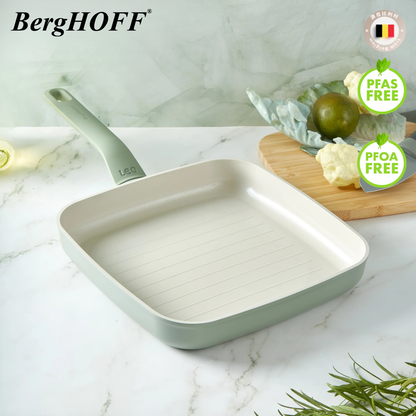 BergHOFF Balance Non-stick Ceramic Grill Pan Aluminum, Sage 24cm