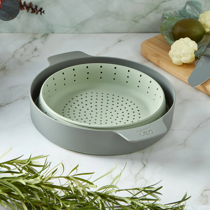 BergHOFF Leo Silicone 2-in-1 Steamer and Strainer