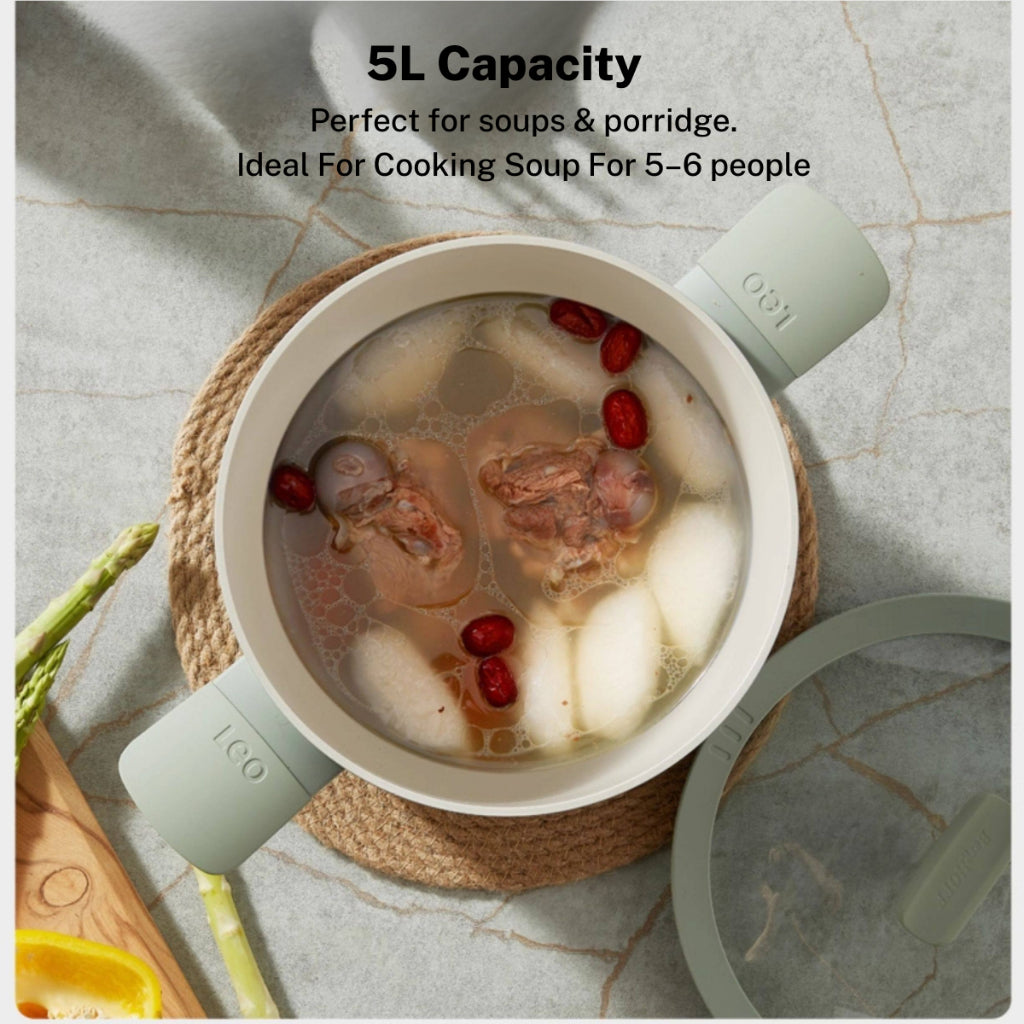 BergHOFF Non-stick Ceramic Stockpot With Glass Lid