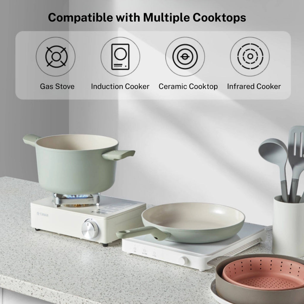 BergHOFF Non-stick Ceramic Stockpot With Glass Lid